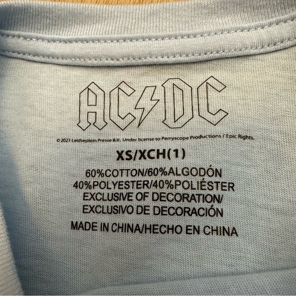 AC/DC Light Blue Graphic Tee - Picture 3 of 5